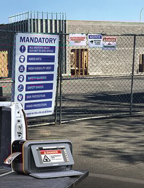 Industrial printing technology assists with construction safety