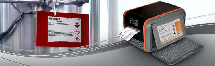 DuraLabel Toro prints GHS chemical labels
