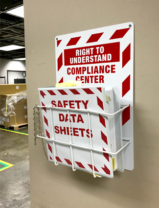 Safety Data Sheets should be current and available.