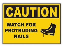 Construction Labels And Signage CAUTION