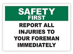 Construction Labels And Signage SAFETY FIRST