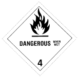 Dangerous When Wet label