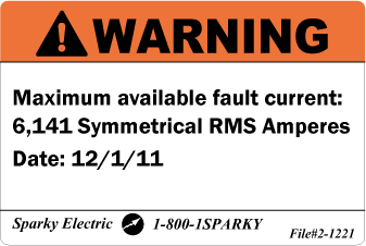fault current label