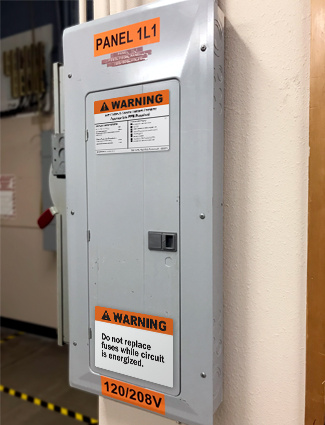 control panel labeling