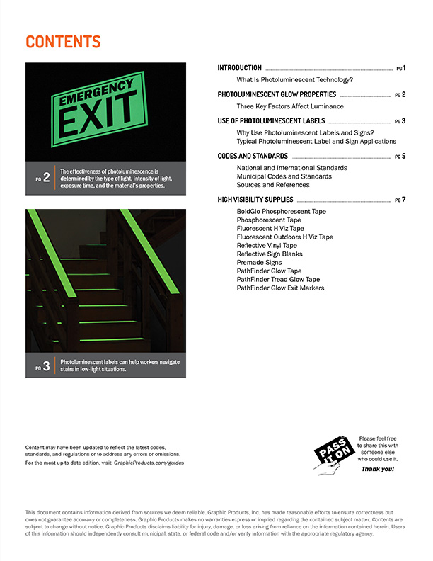 Photoluminescent Guide