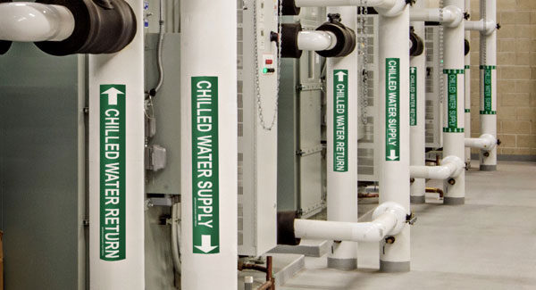 A facility with optimal pipe marking practices