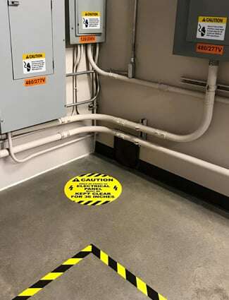 Multiple signs help reinforce safe behavior.