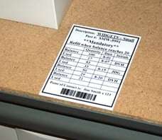 kanban label with barcode