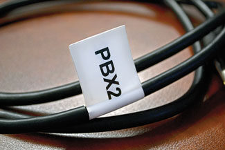 Flag labels on cable